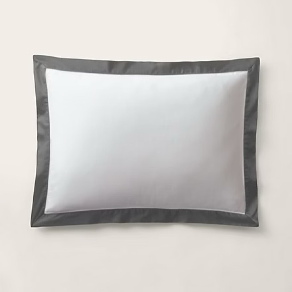 New! Ralph Lauren RL Organic Sateen Border King Sham 20
